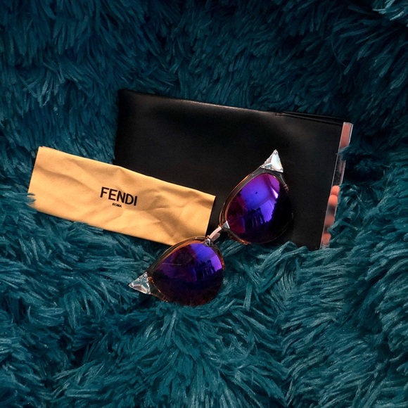 Fendi Women's Iridia Crystal Corner Sunglasses